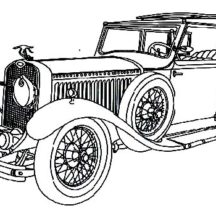 Royal Family Classic Car Coloring Pages