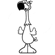 Scared Dodo Bird Coloring Pages
