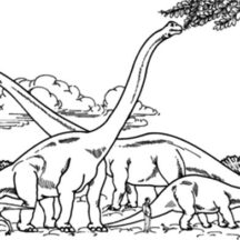 School of Diplodocus Coloring Pages