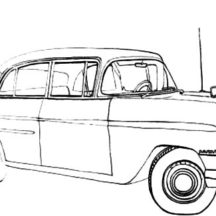 Sketch of a Classic Car Coloring Pages
