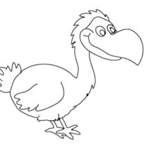 Smiling Dodo Bird from Mauritius Coloring Pages