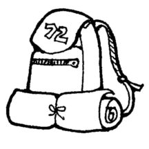 Standard Camping Backpack for Hiking Coloring Pages