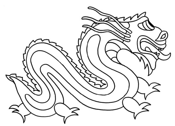 The Legend of Chinese Dragon Coloring Pages
