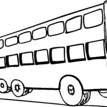 Two Level Tourist City Bus Coloring Pages