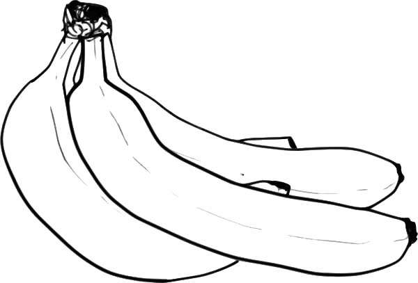 Yummy Banana Bunch Coloring Pages