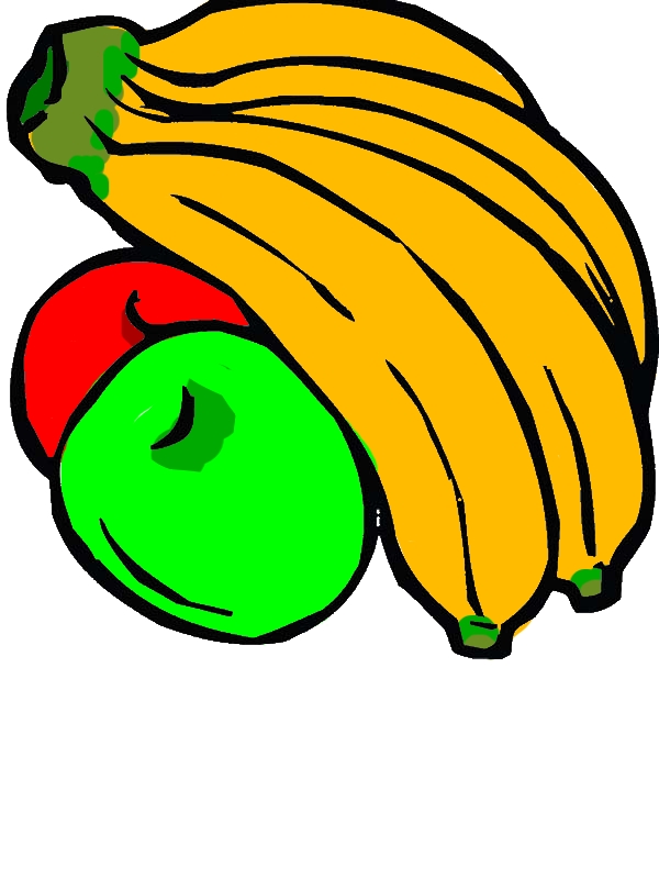 Banana Bunch and Orange Coloring Pages by years old Carolyn V  Holmes  