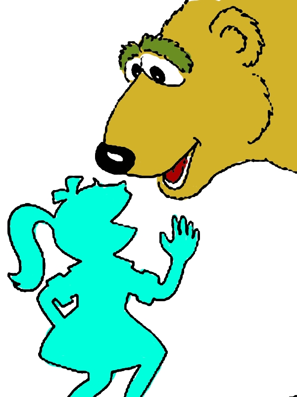 Bear inthe Big Blue House Talking to Human Coloring Pages by years old Brittany B  Viers  
