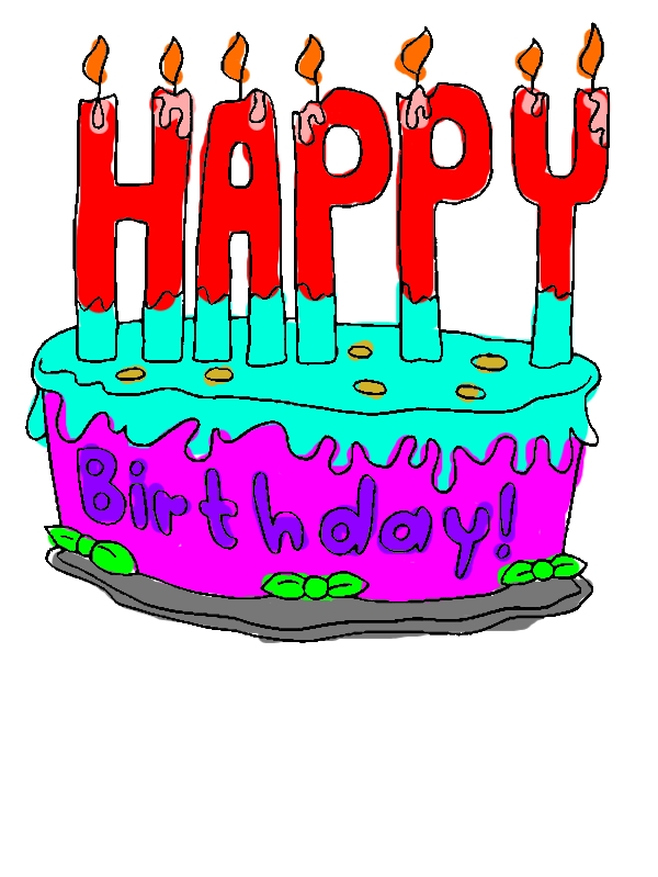 Birthday Candle on Chocolate Cake Coloring Pages by years old Don L  Tomas  