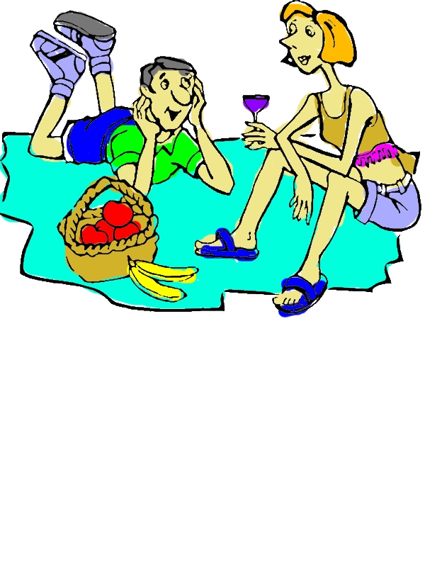 Boy and Girl Picnic on Holiday Coloring Page by years old Jim R  Jamison  