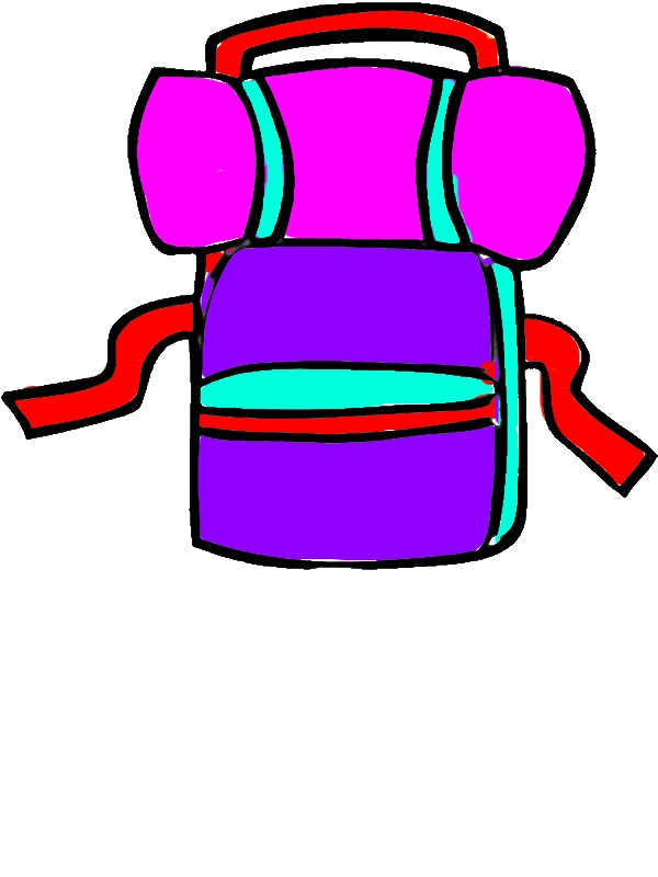 Drawing Camping Backpack Coloring Pages by years old Daryl K  Scott  